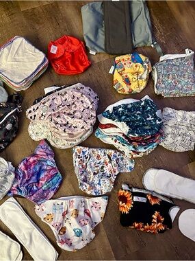 Cloth Diaper cover Lot 20+ Pocket Covers Inserts Wet Bags Stout House BumGenius